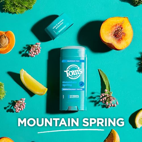 Tom's of Maine Natural Deodorant - Aluminum-Free, Moisture-Locking, Vegan - 3.25 oz, 2-Pack