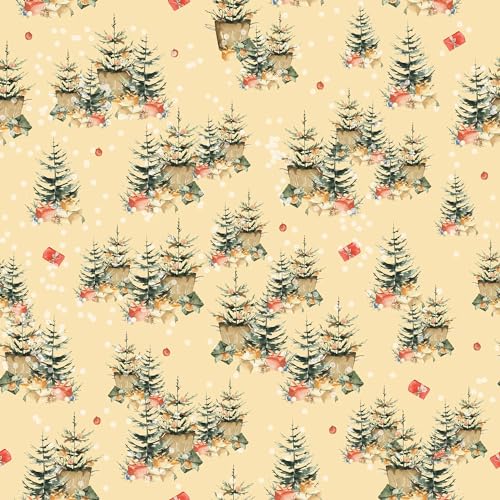 Waterleaf Paper Co. Gift Wrap - 100% Dissolvable, Unique Seasonal Designs - 6 Sq Ft Roll
