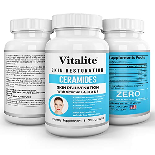 Vitalite' Skin Care Set - Hydrating Ceramides & Antioxidants for Youthful Skin - 30 Capsules