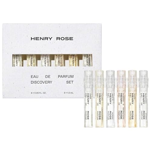 Henry Rose Eau de Parfum Discovery Set - 6 Genderless Fragrances, EWG Verified - 6 x 0.05oz