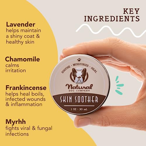 Natural Dog Company Skin Soother - Allergy & Itch Relief for Dogs, 100% Natural Ingredients - 2 oz