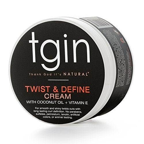 Thank God It's Natural tgin Twist & Define Cream - Defines & Moisturizes Curls, Paraben Free - 12 Oz