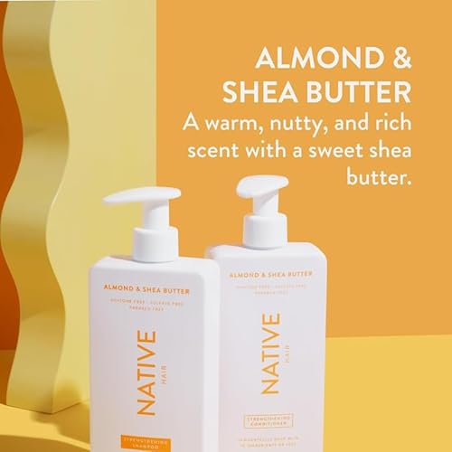 Native Shampoo & Conditioner Set - Strengthens, Moisturizes, Vegan - Almond & Shea Butter, 16.5oz