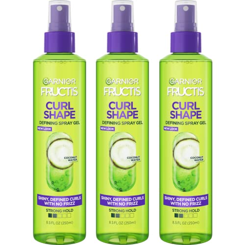 Garnier Fructis Curl Shape Defining Spray Gel - Frizz Control, Nourishing Shea Butter - 8.5 Fl Oz