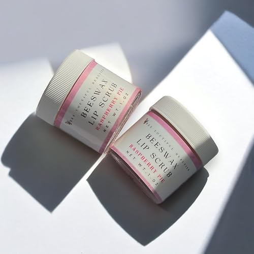 Bee-Youtiful Beauties Lip Scrub - Moisturizing Exfoliator for Chapped Lips, Raspberry Pie - 1oz
