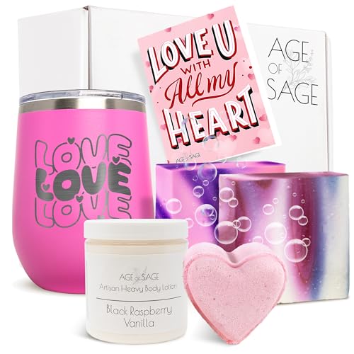 Age of Sage Bath & Body Gift Set - Indulgent Spa Experience, All-Natural Ingredients - 6pcs
