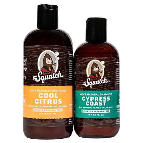 Dr. Squatch Hair Care Bundle - Hydrating Shampoo & Conditioner, Natural Ingredients - 2-Pack