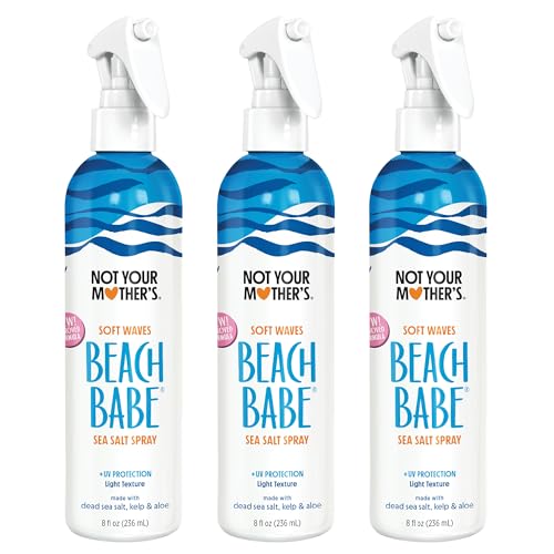 Not Your Mother's Beach Babe Sea Salt Spray - Soft, Tousled Waves, Vegan, 8 fl oz (3-Pack)