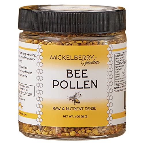 Mickelberry Gardens Organic Bee Pollen Granules - Nutrient-Rich Protein & Antioxidants - 6 Oz