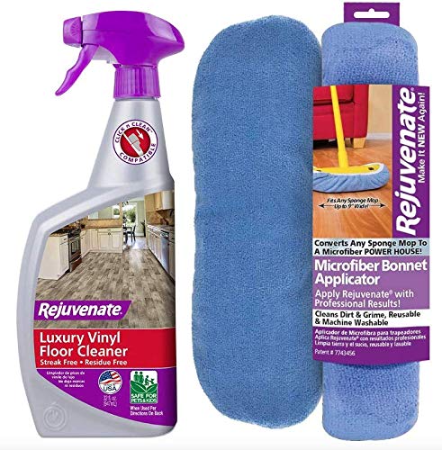 Rejuvenate Floor Cleaner - pH Neutral, Streak-Free Shine, Washable Microfiber Bonnet - 32oz