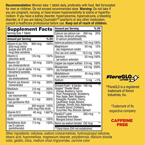 Nature's Way Alive! Women's 50+ Multivitamin - Supports Heart, Brain, Bones - 130 Tablets