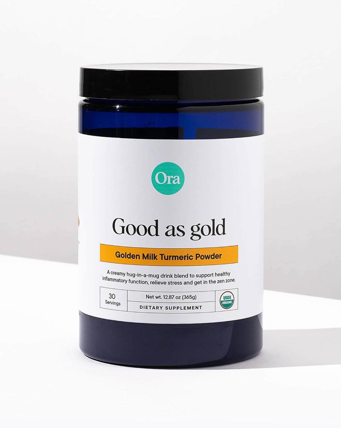 Ora Organic Golden Milk Powder - Supports Inflammation Response, Vegan, Gluten-Free - 30 Servings