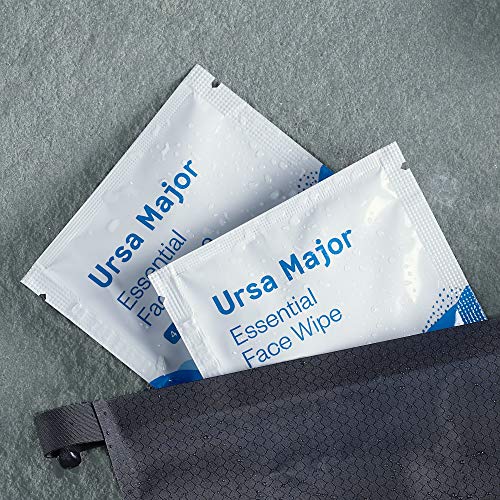 Ursa Major Face Wipes - Cleanse, Exfoliate, Hydrate, Biodegradable Bamboo - 20 Individually Wrapped