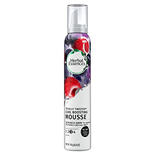 Herbal Essences Curl-Boosting Hair Mousse - Frizz Control, Berry Essence, Color-Safe - 6.8oz