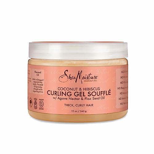 SheaMoisture Curling Gel Souffle - Moisturizes & Controls Frizz for Thick, Curly Hair - 12oz
