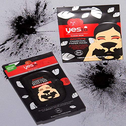 Yes To Tomatoes Detoxifying Face Mask - Deep Cleans Pores, Natural Ingredients, Charcoal - 1.76oz