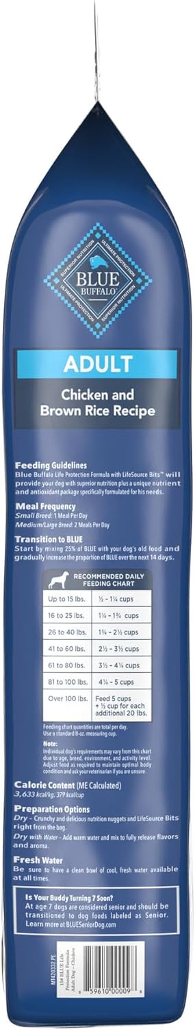 Blue Buffalo Life Protection Dry Dog Food - Real Chicken, Natural Ingredients & Nutrients - 15lb