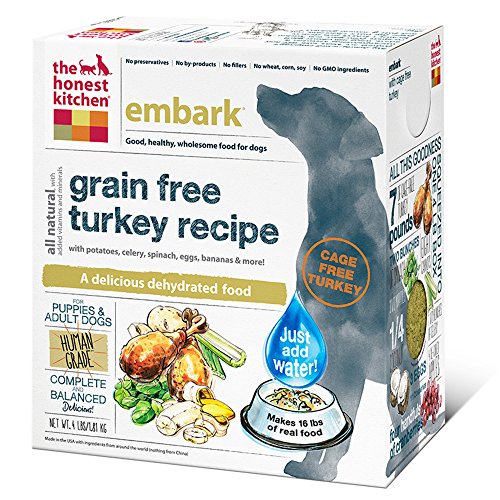 The Honest Kitchen Embark Dog Food - Grain-Free, Cage-Free Turkey, Human Grade - 4lb