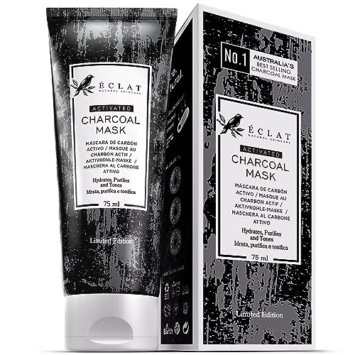 Eclat Face Mask - Detoxifying Charcoal, Kaolin & Bentonite Clays for Pore Purification - 4oz