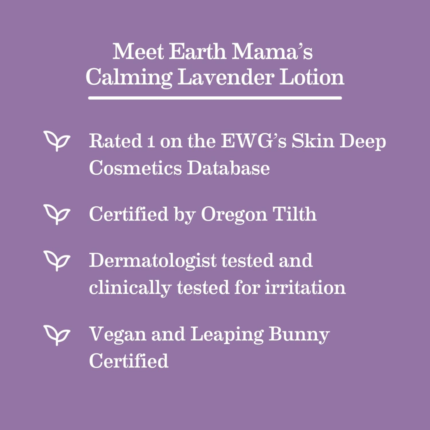 Earth Mama Calming Lavender Baby Lotion - Soothes Dry Skin, Organic Ingredients - 8 Fl Oz (2Pk)