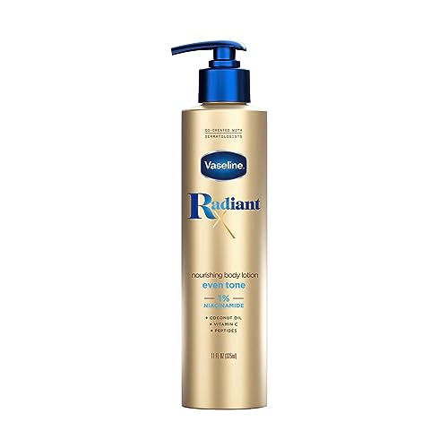 Vaseline Radiant X Even Tone Body Lotion - Reduces Dark Spots, Nourishes Skin - 11oz