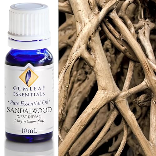 Gumleaf Essentials Sandalwood Essential Oil - Relaxation & Mental Clarity, 100% Pure - 10ml