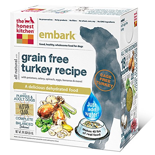 The Honest Kitchen Embark Grain Free Turkey Dog Food - High Protein, Human Grade - 10lb