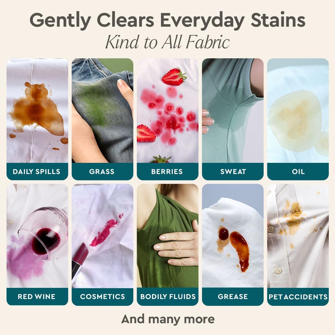 Puracy Stain Remover Spray - Enzyme-Based, Tough on Stains, Natural Ingredients - 16oz