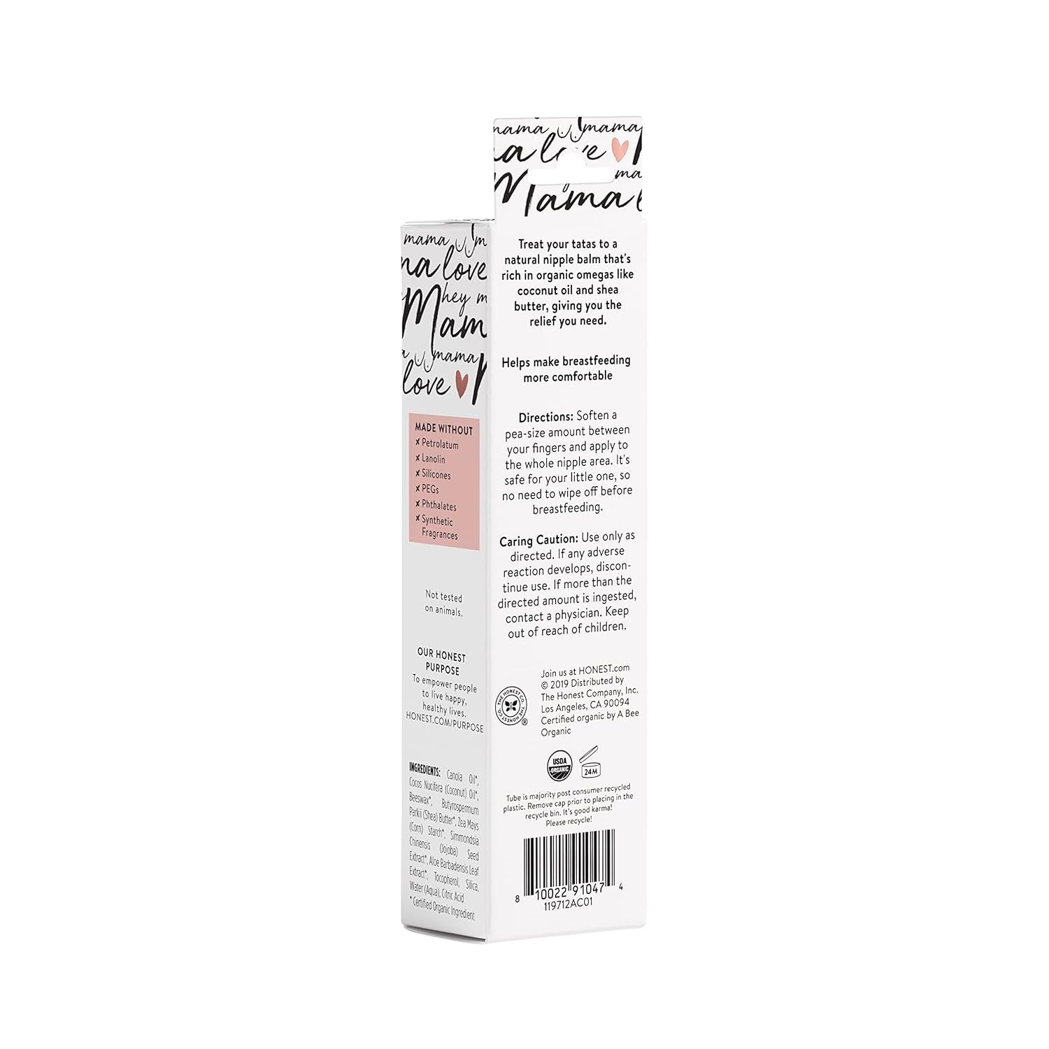 Honest Mama Calm Your Nip Balm | USDA Certified Organic Nipple Cream | 1.75 Fl Oz