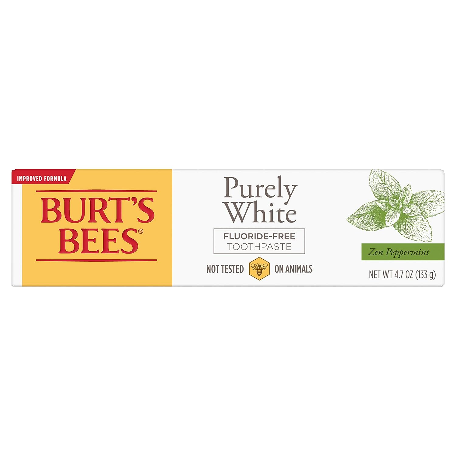 Burt's Bees Fluoride-Free Toothpaste - Zen Peppermint, Stain Removal, 4.7oz