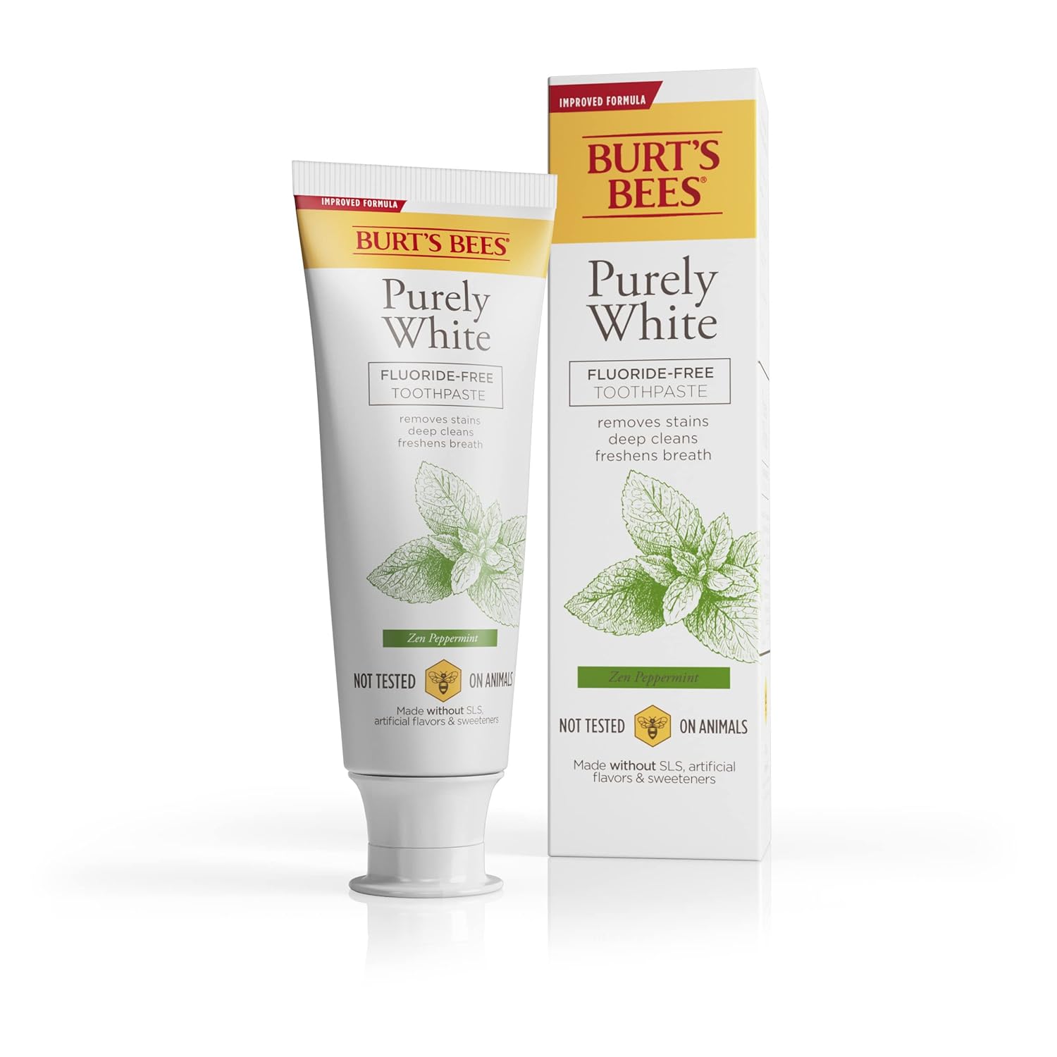 Burt's Bees Fluoride-Free Toothpaste - Zen Peppermint, Stain Removal, 4.7oz