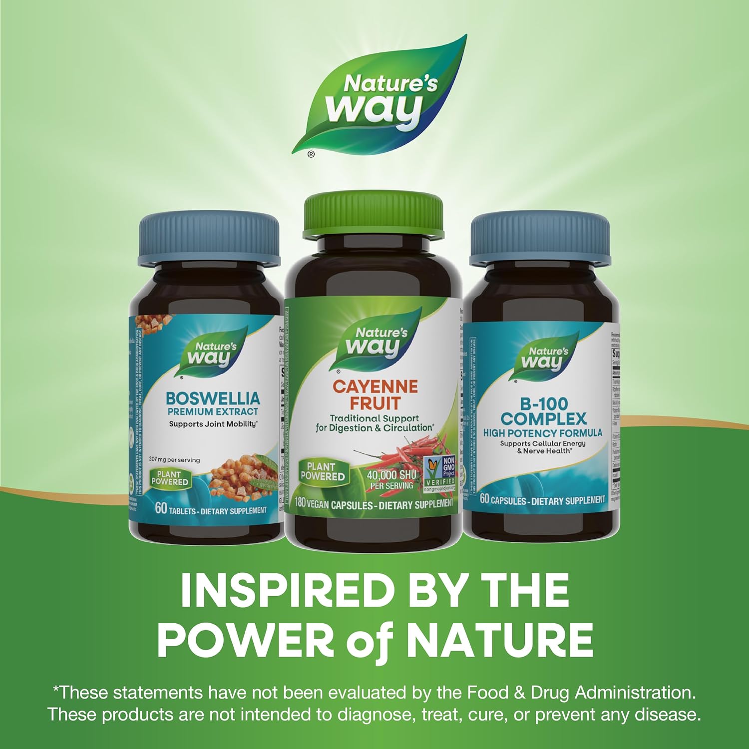Nature's Way Cayenne Pepper - Digestive & Circulation Support, Non-GMO Verified - 180 Veg Capsules