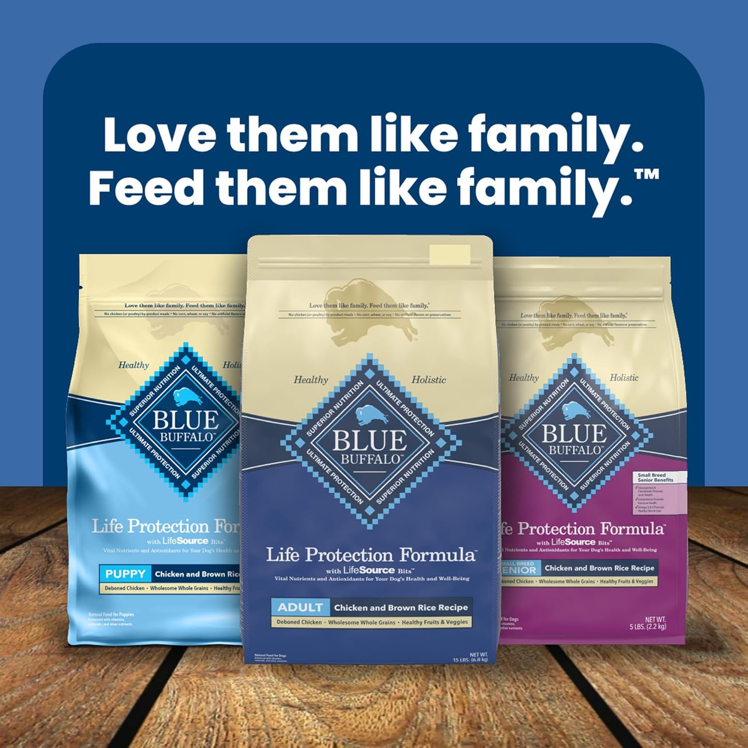 Blue Buffalo Life Protection Dry Dog Food - Real Chicken, Natural Ingredients & Nutrients - 15lb