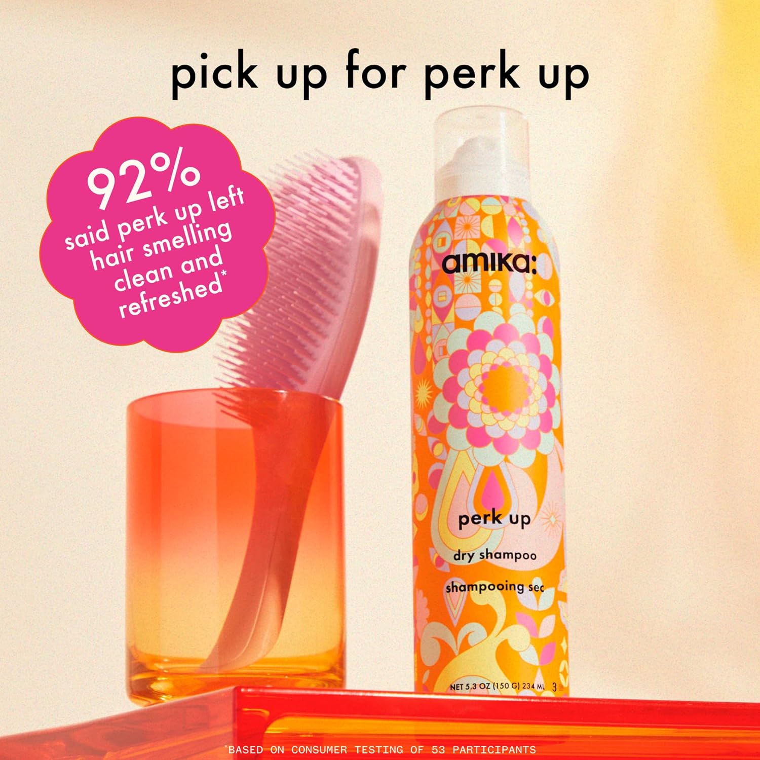 amika Perk Up Dry Shampoo - Fresh Look with No Residue, Rice Starch Formula - 5.3 oz