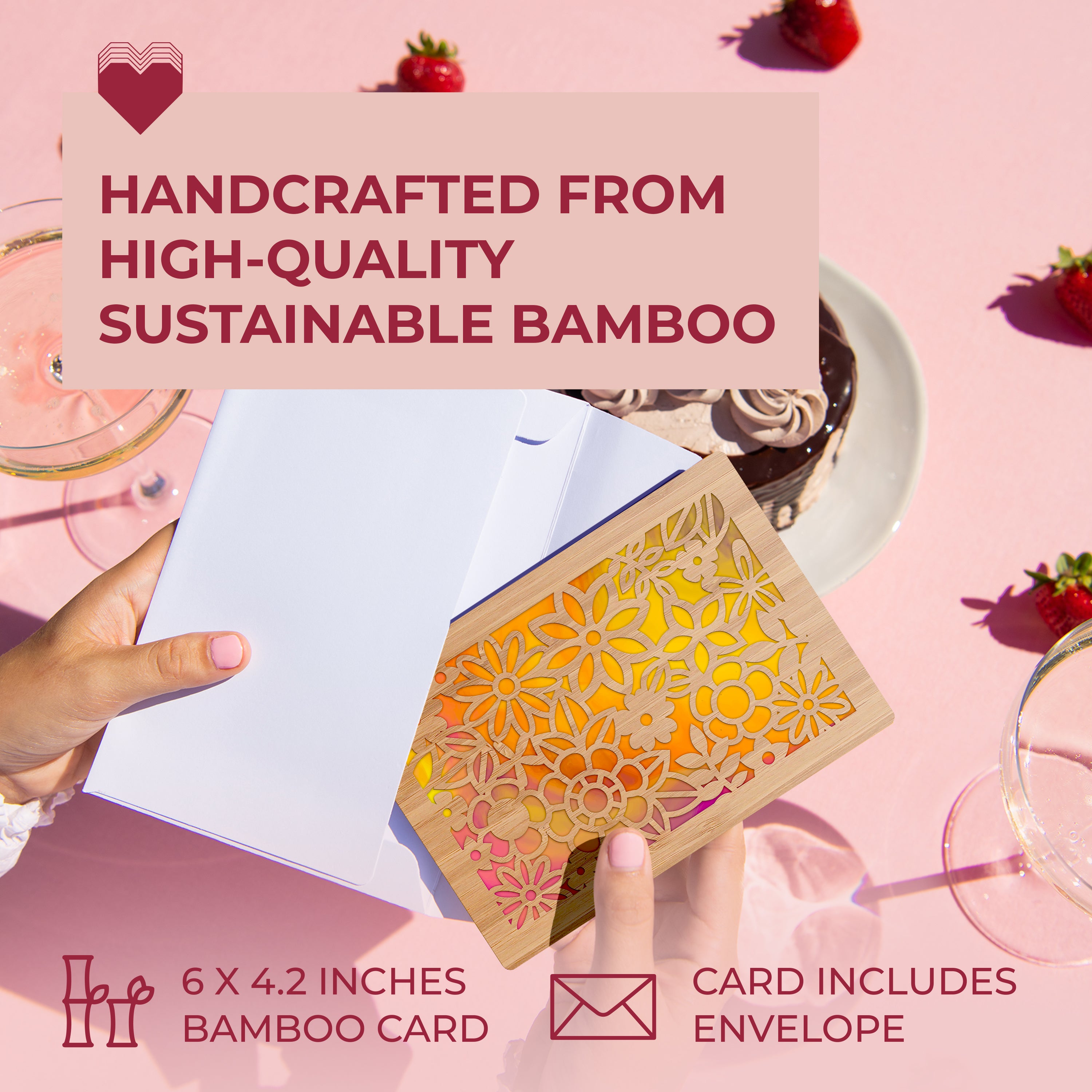 Handcrafted Bamboo Anniversary Cards | Wildflower