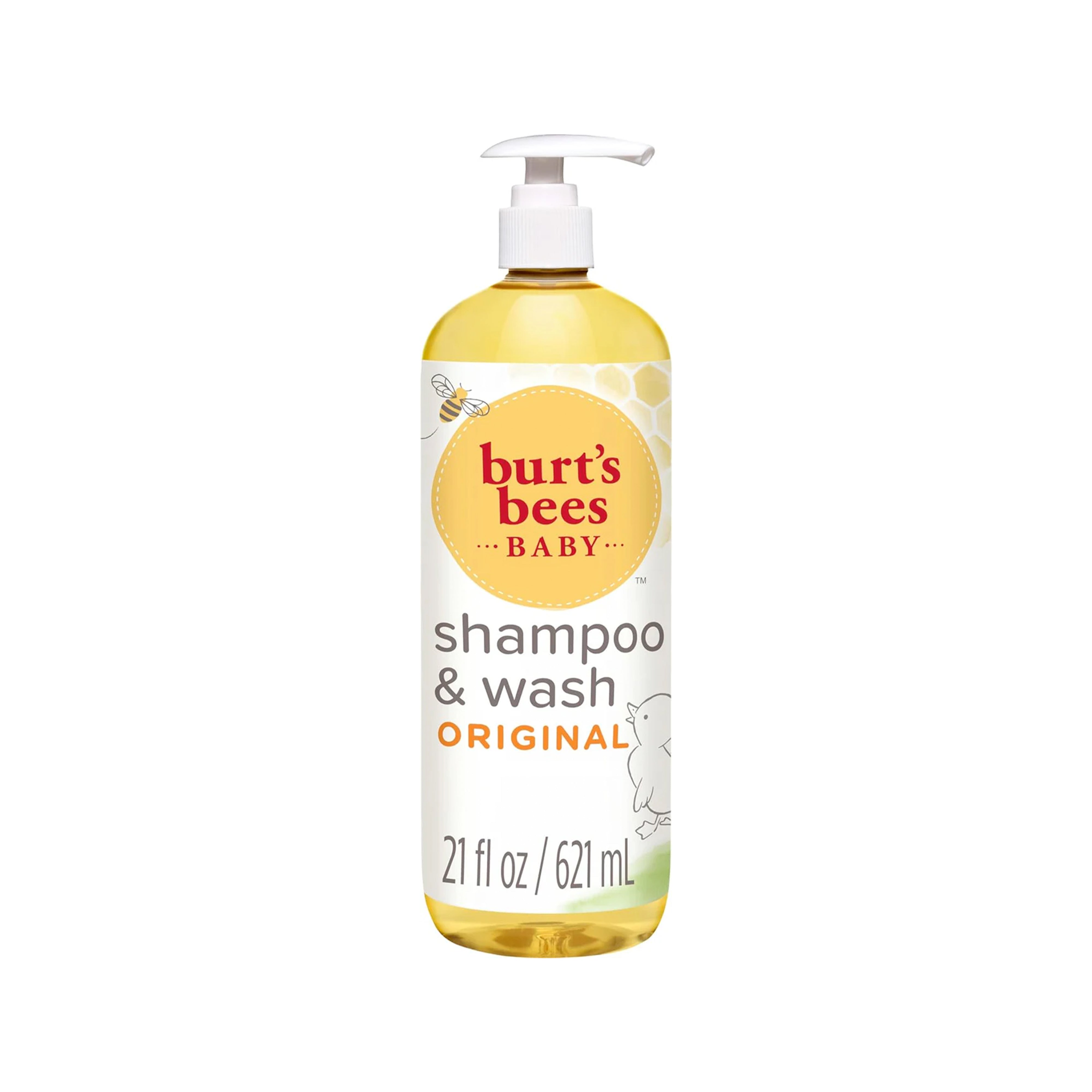 Burt's Bees Baby Shampoo & Wash - Tear-Free, Pediatrician Tested, 98.7% Natural - 21 Fl Oz