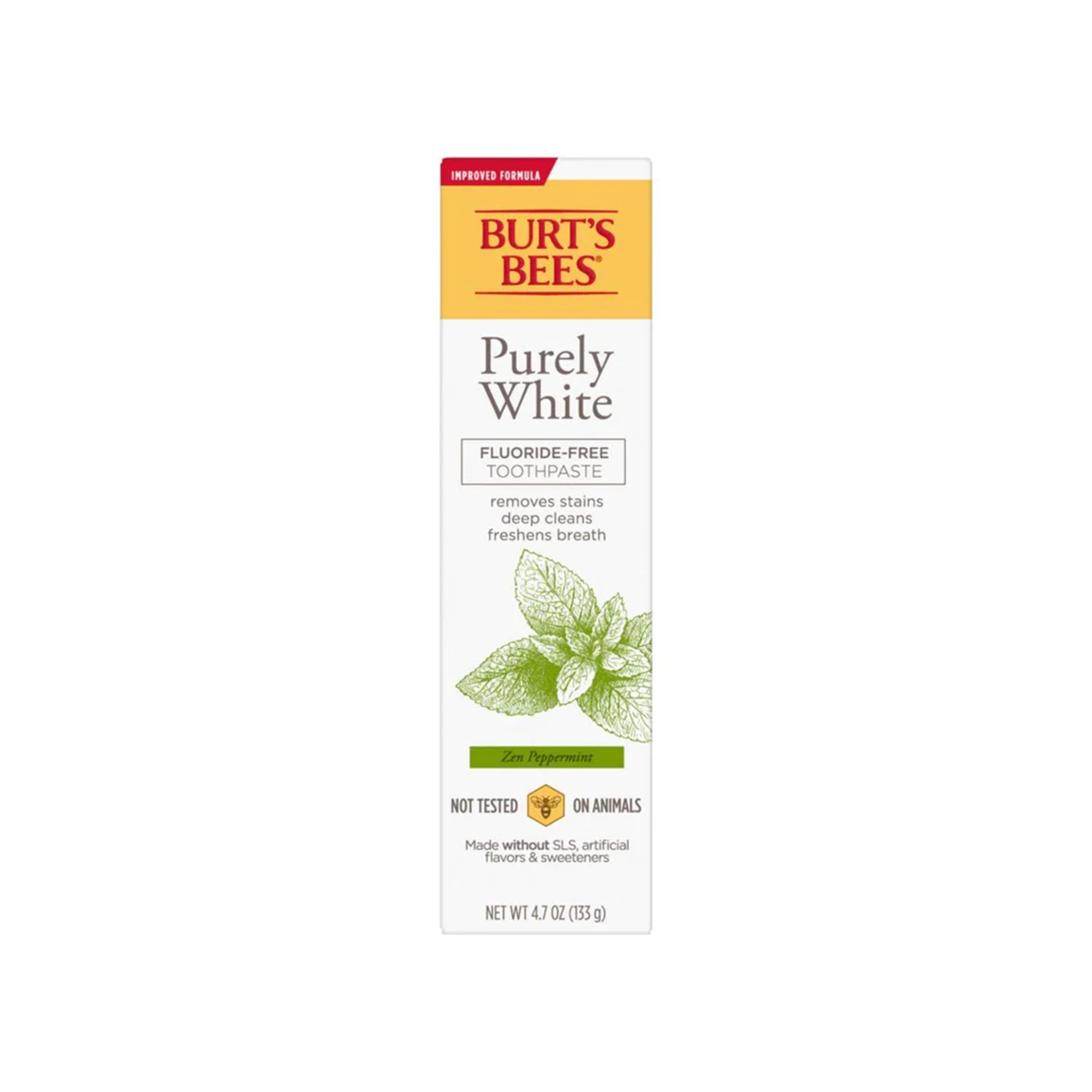 Burt's Bees Fluoride-Free Toothpaste - Zen Peppermint, Stain Removal, 4.7oz
