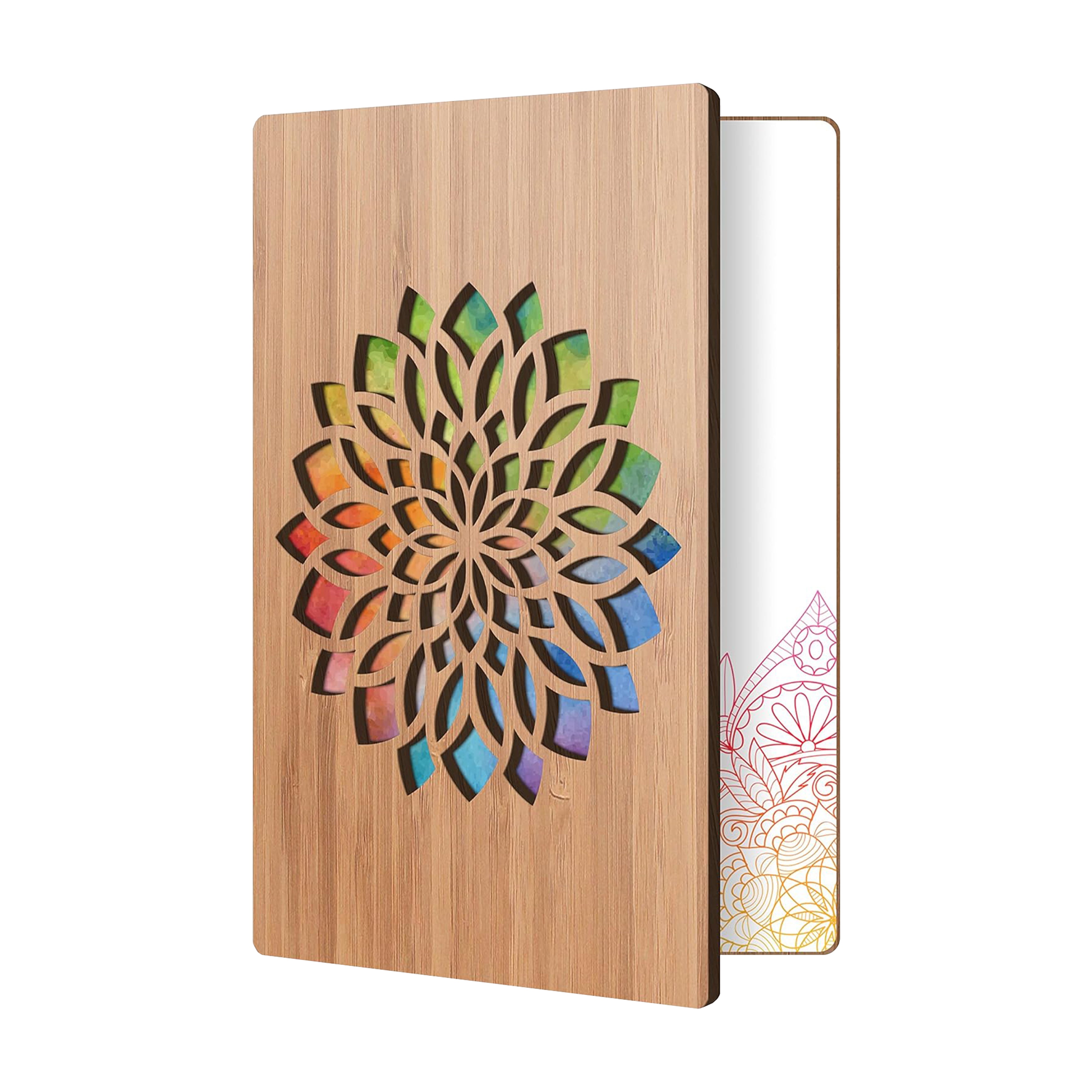 Handcrafted Bamboo Anniversary Cards | Abstract Flower