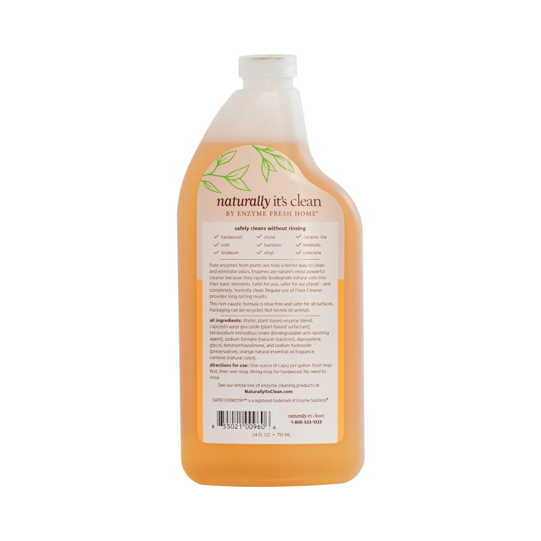 naturally It's clean Floor Cleaner - Plant-Based Enzymes, Odor Eliminator, 24 Gallons