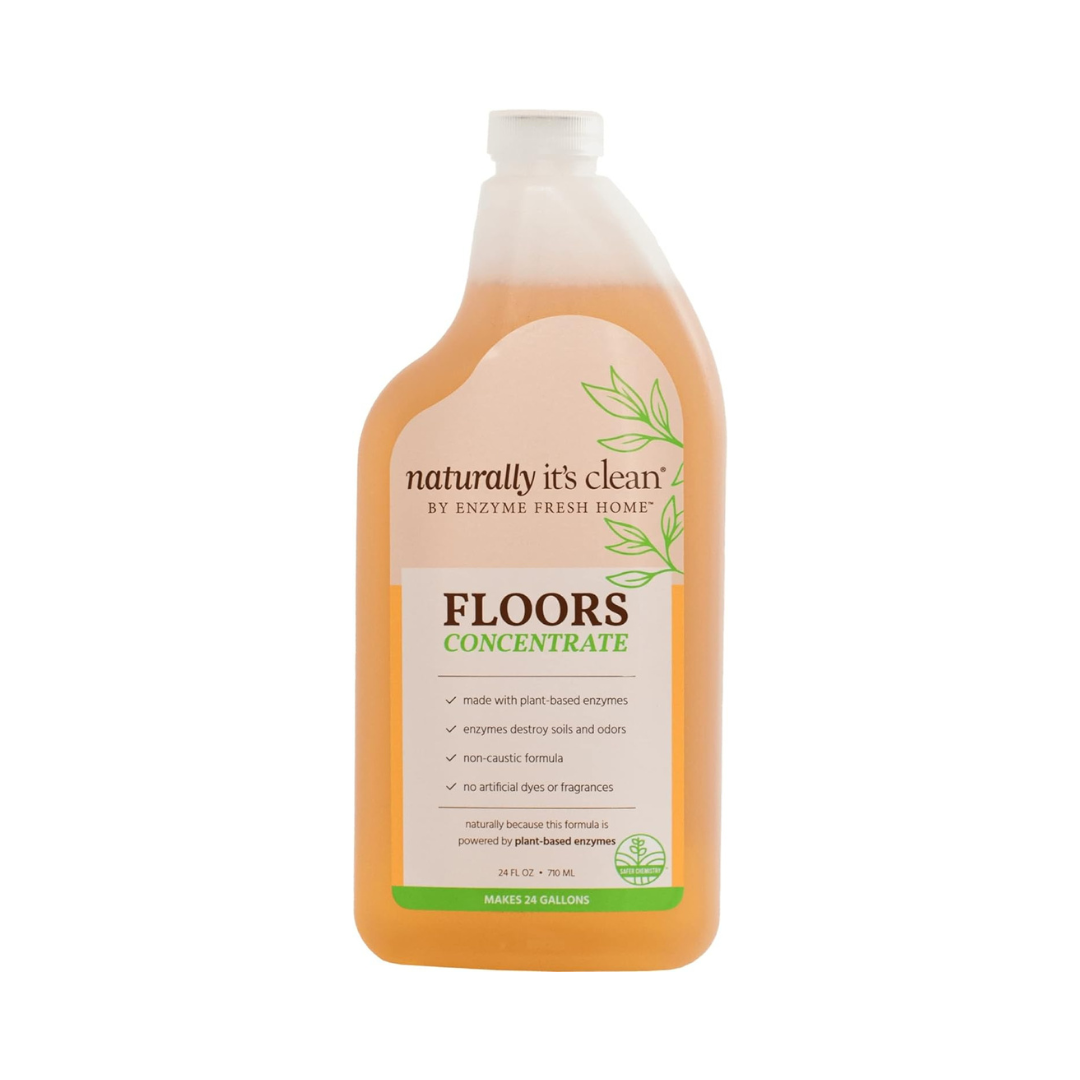 naturally It's clean Floor Cleaner - Plant-Based Enzymes, Odor Eliminator, 24 Gallons