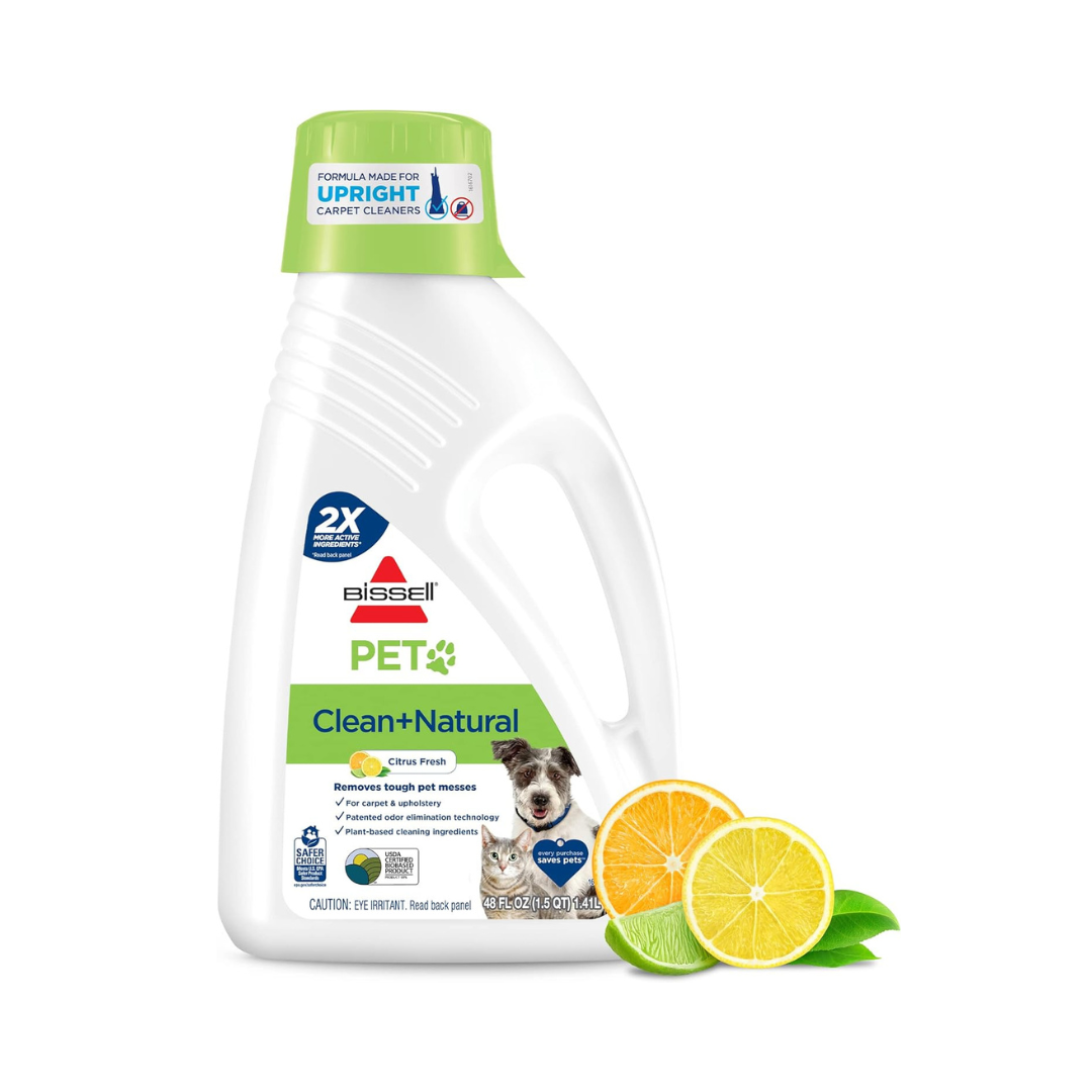 Bissell Carpet Cleaner - Tough Pet Stain Removal, Biodegradable Formula, Fresh Citrus Scent - 48oz