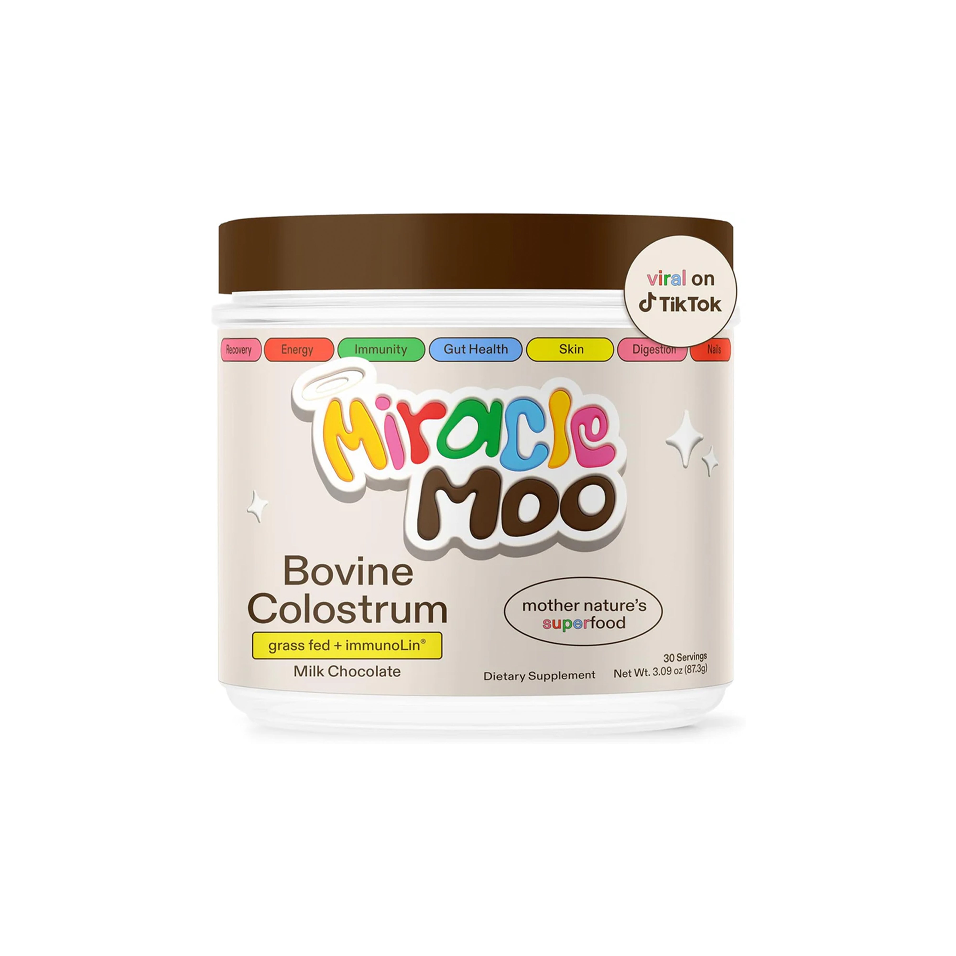 WONDERCOW WonderGlow Colostrum Supplement - Supports Hair, Skin, Nails, 100% Whole Powder Bundle