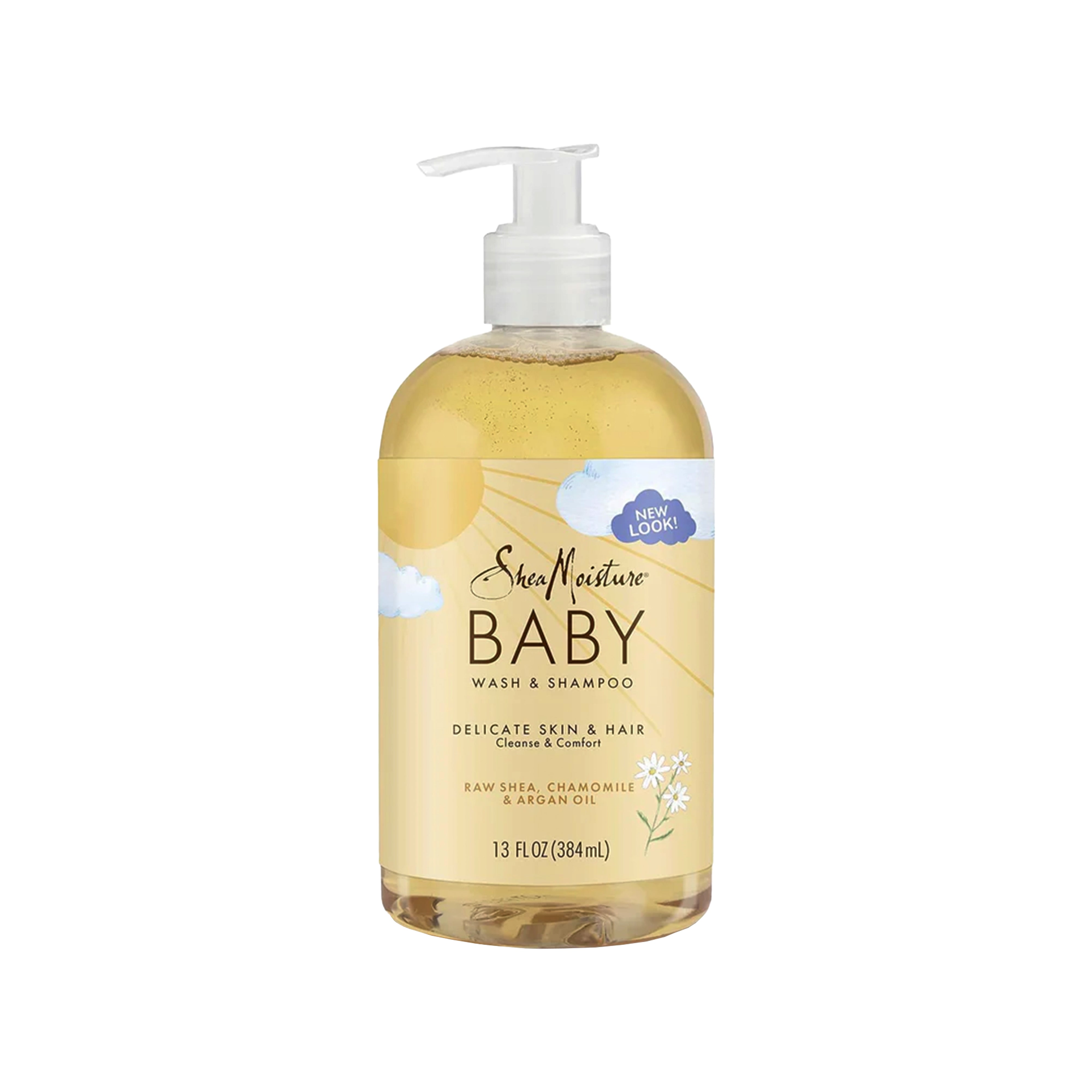 SheaMoisture Baby Shampoo & Body Wash - Gentle Cleanser with Chamomile, Argan Oil - 13oz