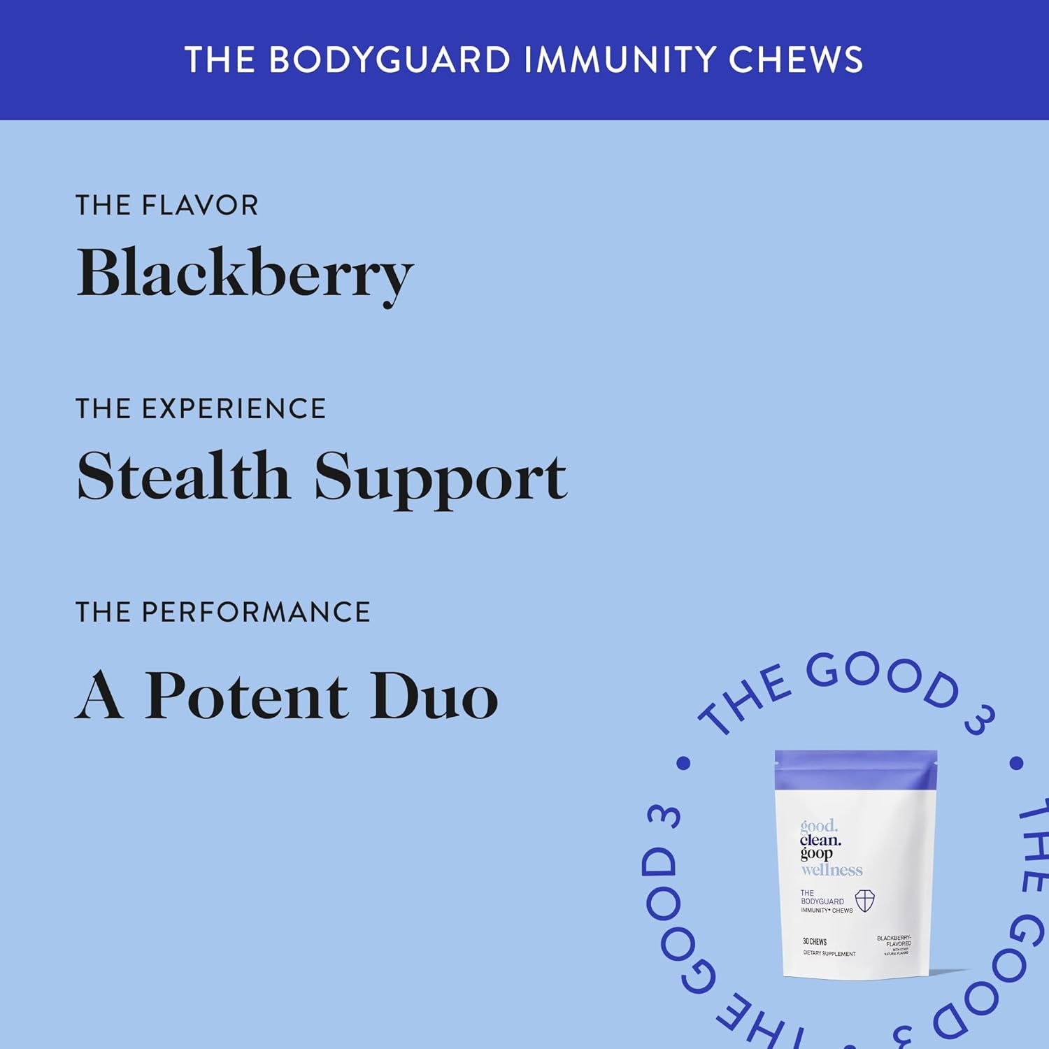 Wellness the Bodyguard Immunity Chews | Dietary Supplement for Immune Support | Elderberry Extract & Vitamin D | Berry Flavored | Immune System Booster | Pack of 30 Chews | Non-Gmo
