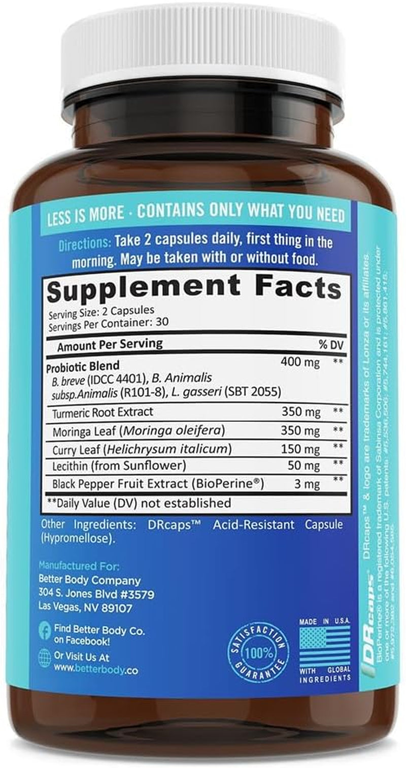 Provitalize | Probiotics for Women Digestive Health, Menopause, Joint Support | Sexy Midsection Curves, Bloat | Turmeric Curcumin | Packaging Vary | Formerly Better Body Co. (60 Ct)