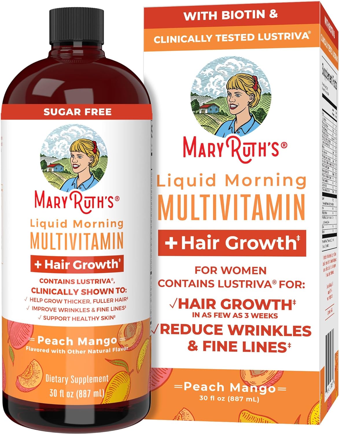 MaryRuth's Liquid Multivitamin - Supports Hair Growth & Skin Health, Vegan, 30 Fl Oz