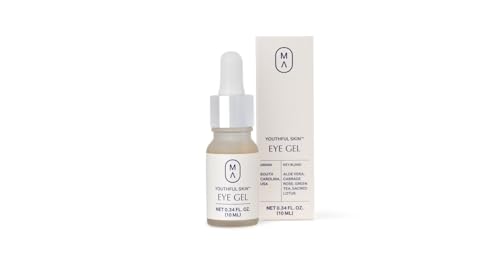 Youthful Skin Eye Gel - Reduces Dark Circles & Puffiness, Hydrates with Aloe & Green Tea - 0.34 oz