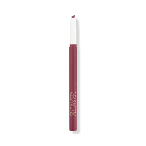 Flower Beauty Lip Liner - Ultra-Pigmented, Smudge-Proof, Vitamin E Infusion - Rosewood, 1CT