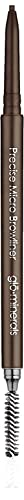 Glo Skin Beauty Micro Browliner - Long-Lasting, Wax-Based, Natural Look, Dark Brown - 0.003oz