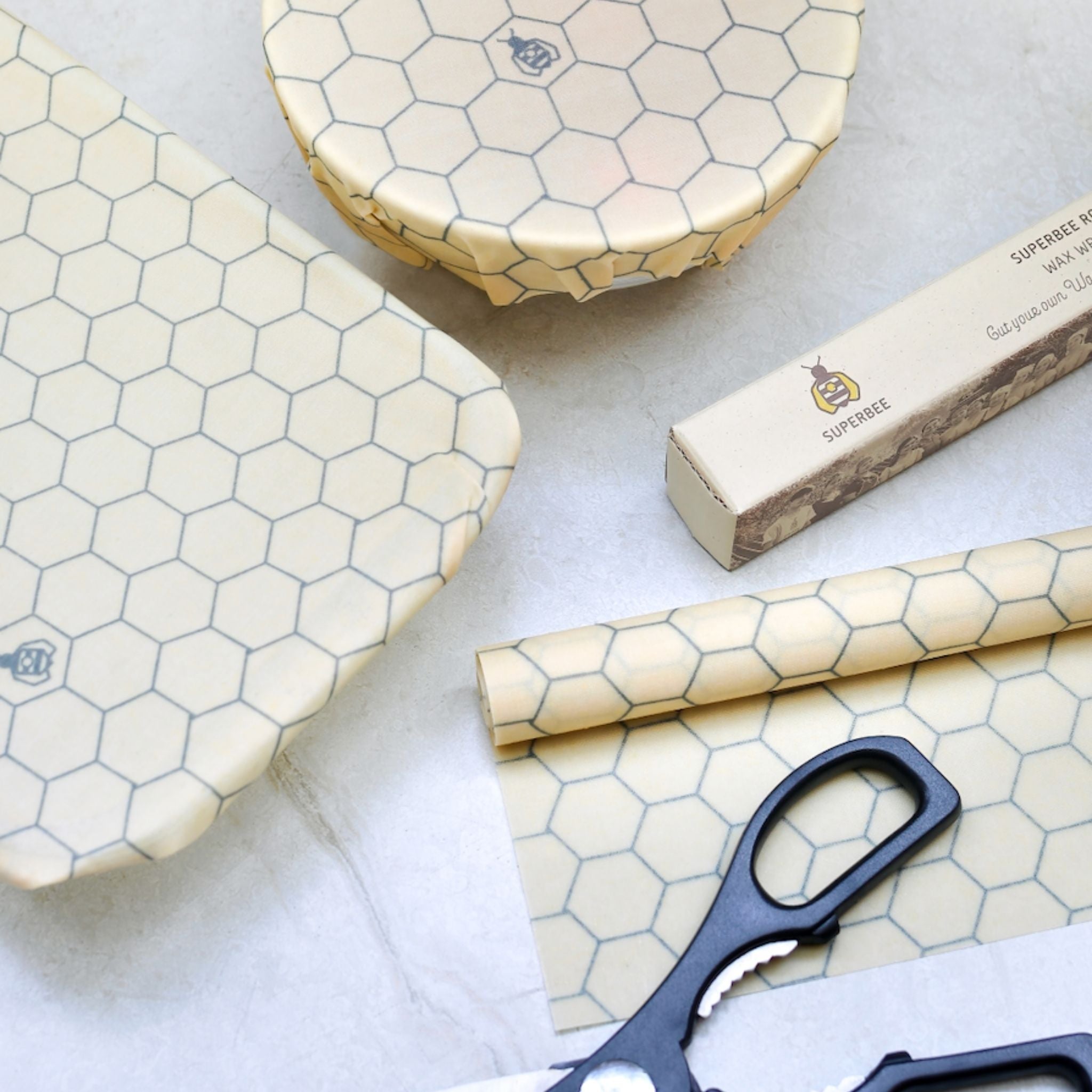 Beeswax Wrap Roll - Hexagonia 35" x 13"